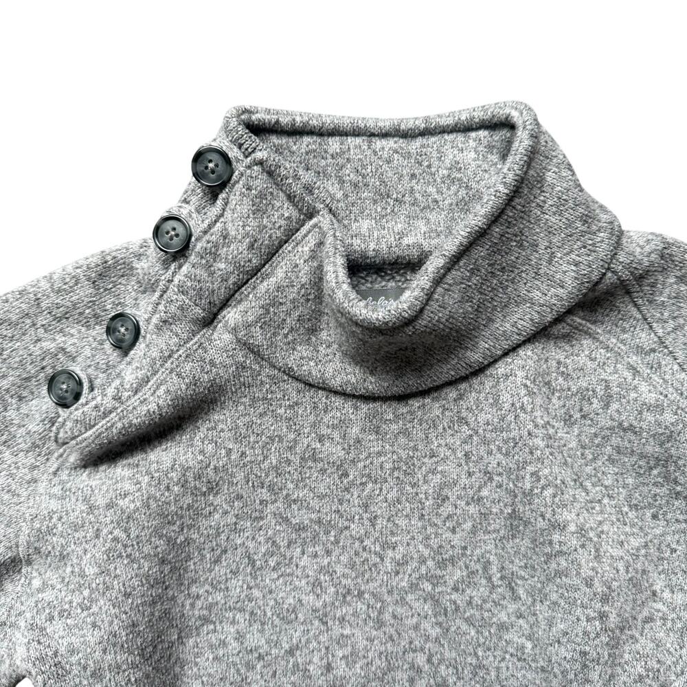 Cabela’s Heathered Gray Button Collar Fleece Pullover Women’s Size M